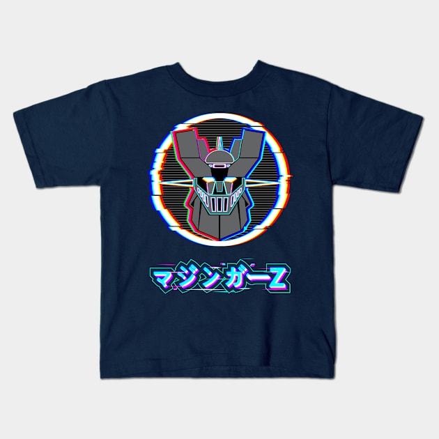 Mecha Glitch Kids T-Shirt by inkonfiremx